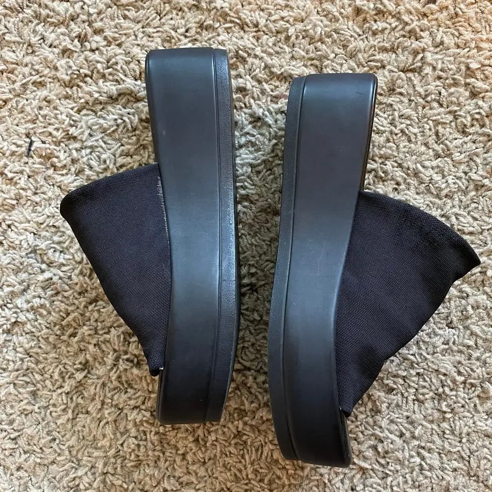 Steve Madden 90s Slinky Sandals Black sz 8 vintage 1990s y2k